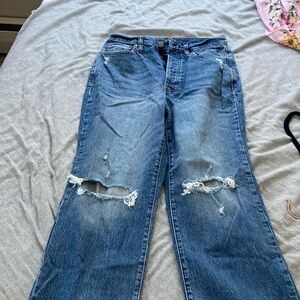 Women's Blue Distressed Jeans